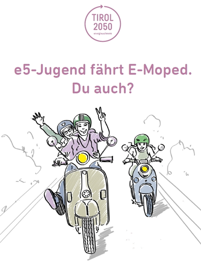 e5 Jugend fährt E-Moped Logo