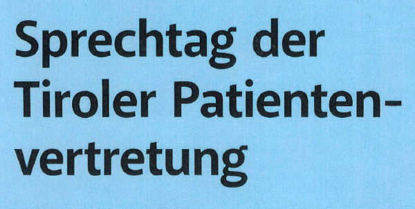 Logo - Sprechtag der Tiroler Patientenvertretung